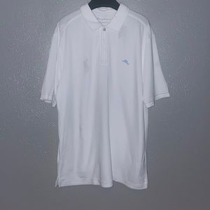 Tommy Bahama- white polo size XL